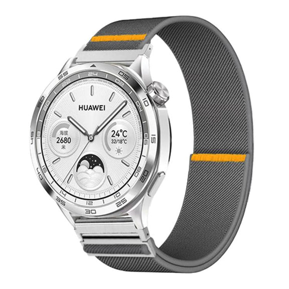 20mm Adjustable Single Loop Elastic Nylon Watch Band(Gray)