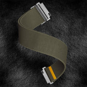 20mm Adjustable Single Loop Elastic Nylon Watch Band(Army Green)