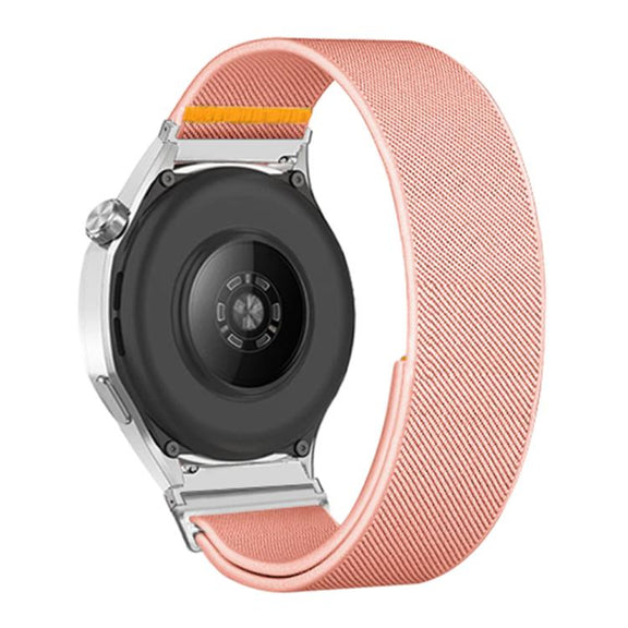 22mm Adjustable Single Loop Elastic Nylon Watch Band(Pink)