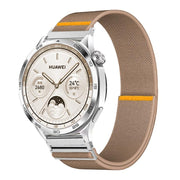 22mm Adjustable Single Loop Elastic Nylon Watch Band(Milk Tea)