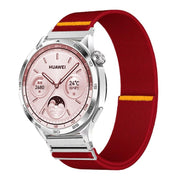 22mm Adjustable Single Loop Elastic Nylon Watch Band(Red)