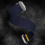 22mm Adjustable Single Loop Elastic Nylon Watch Band(Dark Blue)