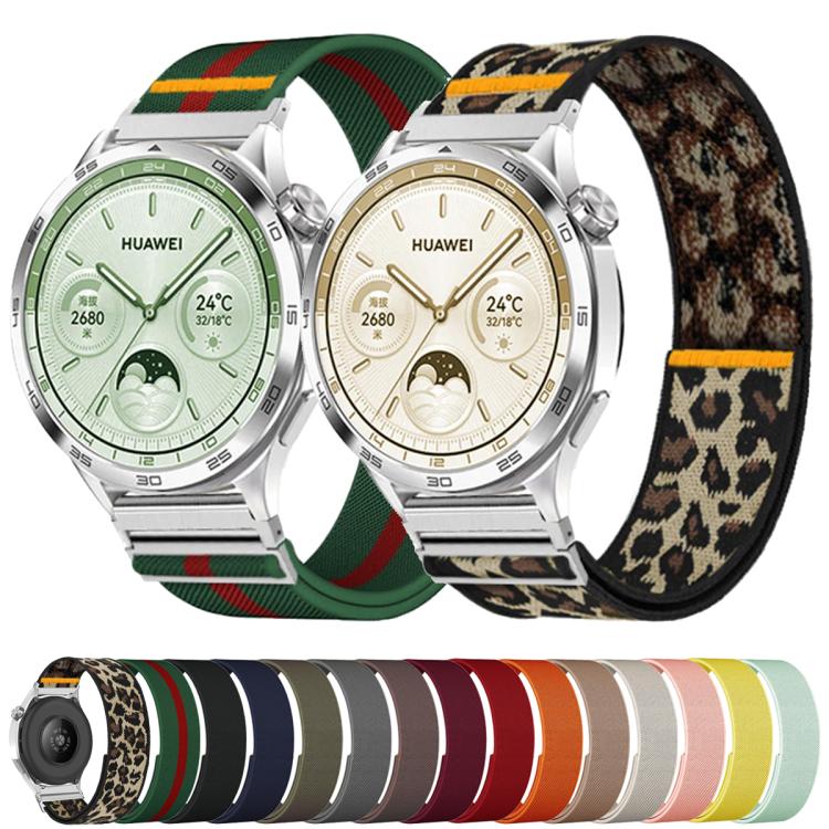 18mm Adjustable Single Loop Elastic Nylon Watch Band(Green Red) - free shipping - PMC TechLife - Order now!