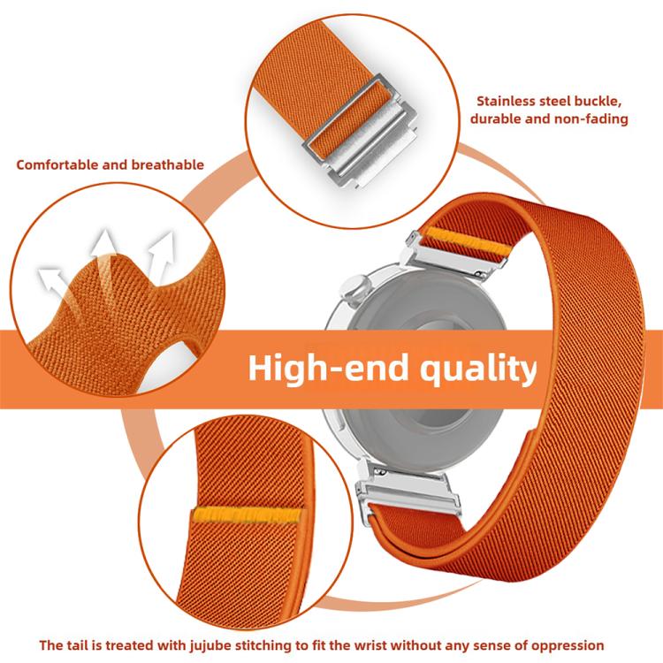 22mm Adjustable Single Loop Elastic Nylon Watch Band(Orange) - free shipping - PMC TechLife - Order now!