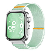 For Huawei Watch Fit3 / Fit4 / Fit4 Pro Adjustable Single Loop Elastic Nylon Watch Band(Mint Green)