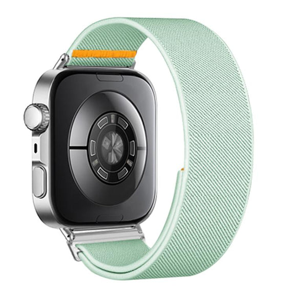 For Huawei Watch Fit3 / Fit4 / Fit4 Pro Adjustable Single Loop Elastic Nylon Watch Band(Mint Green)
