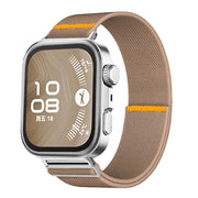 For Huawei Watch Fit3 / Fit4 / Fit4 Pro Adjustable Single Loop Elastic Nylon Watch Band(Milk Tea)