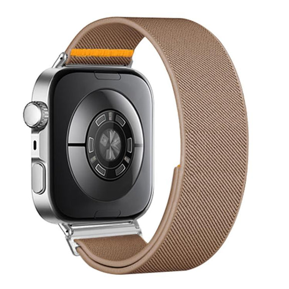 For Huawei Watch Fit3 / Fit4 / Fit4 Pro Adjustable Single Loop Elastic Nylon Watch Band(Milk Tea)