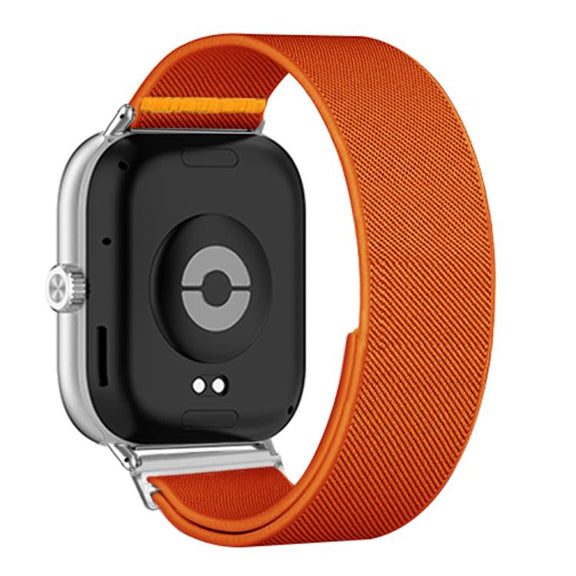 For Huawei Watch Fit3 / Fit4 / Fit4 Pro Adjustable Single Loop Elastic Nylon Watch Band(Orange)