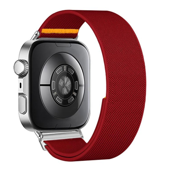 For Huawei Watch Fit3 / Fit4 / Fit4 Pro Adjustable Single Loop Elastic Nylon Watch Band(Red)