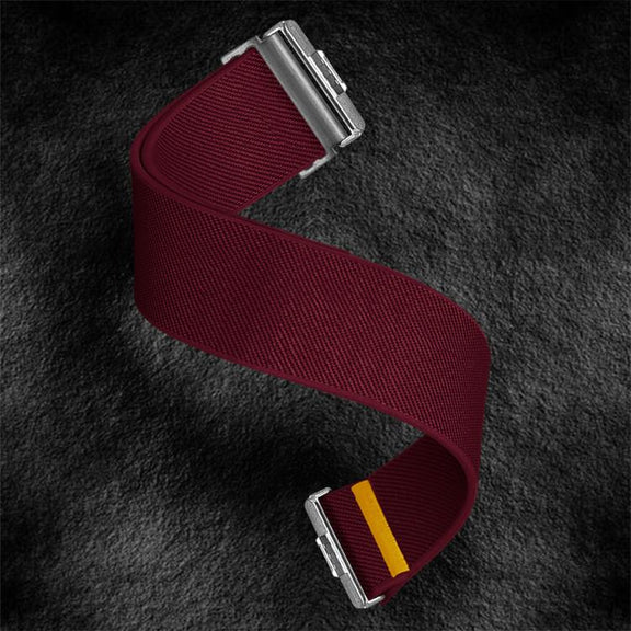 For Huawei Watch Fit3 / Fit4 / Fit4 Pro Adjustable Single Loop Elastic Nylon Watch Band(Wine Red)