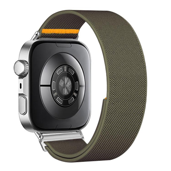 For Huawei Watch Fit3 / Fit4 / Fit4 Pro Adjustable Single Loop Elastic Nylon Watch Band(Army Green)