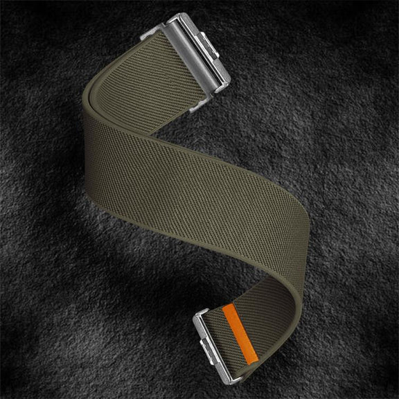 For Huawei Watch Fit3 / Fit4 / Fit4 Pro Adjustable Single Loop Elastic Nylon Watch Band(Army Green)