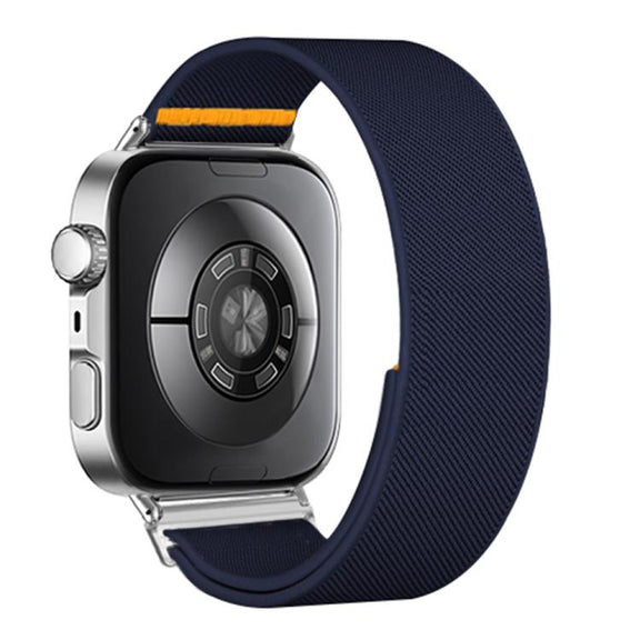 For Huawei Watch Fit3 / Fit4 / Fit4 Pro Adjustable Single Loop Elastic Nylon Watch Band(Dark Blue)