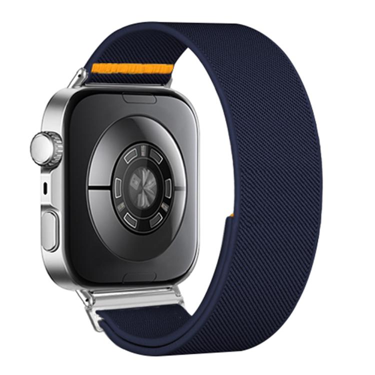 For Huawei Watch Fit3 / Fit4 / Fit4 Pro Adjustable Single Loop Elastic Nylon Watch Band(Dark Blue)