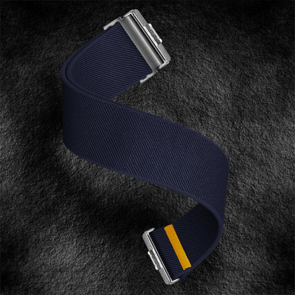 For Huawei Watch Fit3 / Fit4 / Fit4 Pro Adjustable Single Loop Elastic Nylon Watch Band(Dark Blue)