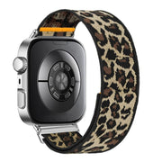 For Huawei Watch Fit3 / Fit4 / Fit4 Pro Adjustable Single Loop Elastic Nylon Watch Band(Leopard Print)