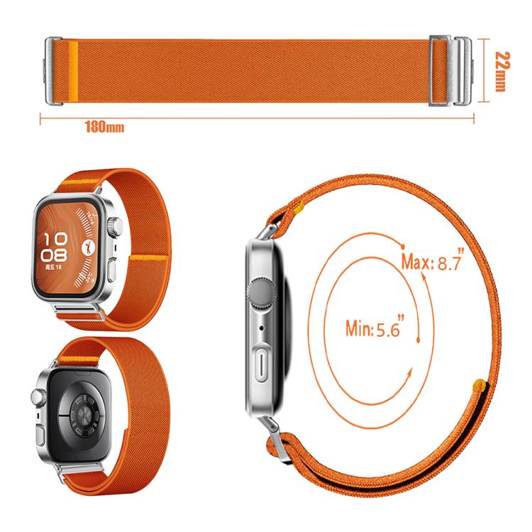 For Huawei Watch Fit3 / Fit4 / Fit4 Pro Adjustable Single Loop Elastic Nylon Watch Band(Yellow) - free shipping - PMC TechLife - Order now!