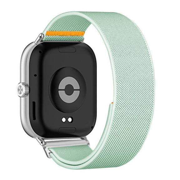 For Xiaomi Smart Band 9 Pro / Redmi Watch 5 Adjustable Single Loop Elastic Nylon Watch Band(Mint Green)