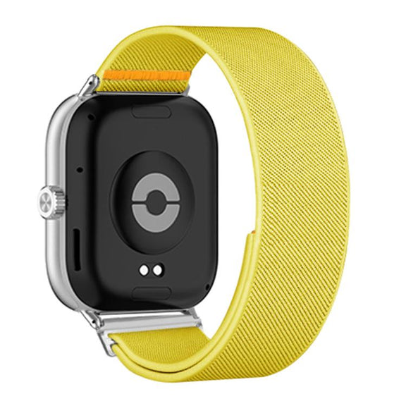 For Xiaomi Smart Band 9 Pro / Redmi Watch 5 Adjustable Single Loop Elastic Nylon Watch Band(Yellow)