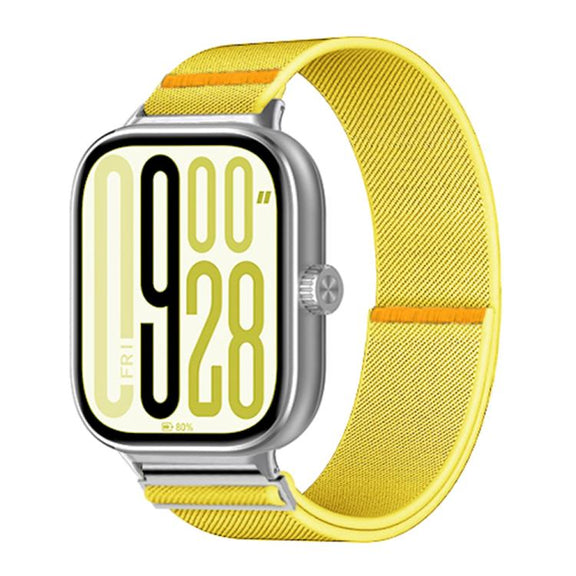 For Xiaomi Smart Band 9 Pro / Redmi Watch 5 Adjustable Single Loop Elastic Nylon Watch Band(Yellow)