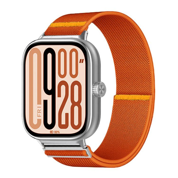 For Xiaomi Smart Band 9 Pro / Redmi Watch 5 Adjustable Single Loop Elastic Nylon Watch Band(Orange)