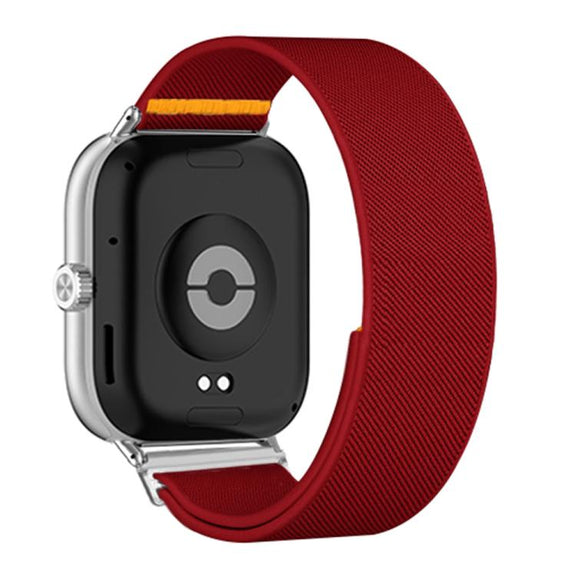 For Xiaomi Smart Band 9 Pro / Redmi Watch 5 Adjustable Single Loop Elastic Nylon Watch Band(Red)