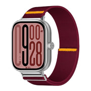 For Xiaomi Smart Band 9 Pro / Redmi Watch 5 Adjustable Single Loop Elastic Nylon Watch Band(Wine Red)