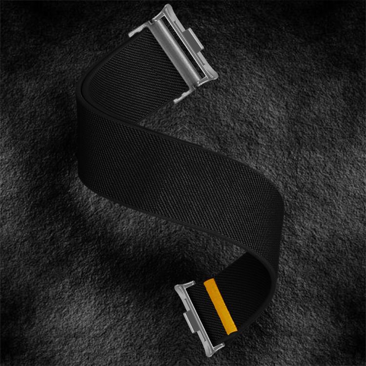 For Xiaomi Smart Band 9 Pro / Redmi Watch 5 Adjustable Single Loop Elastic Nylon Watch Band(Black)