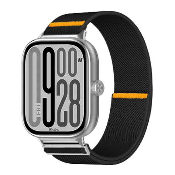 For Xiaomi Smart Band 9 Pro / Redmi Watch 5 Adjustable Single Loop Elastic Nylon Watch Band(Black)