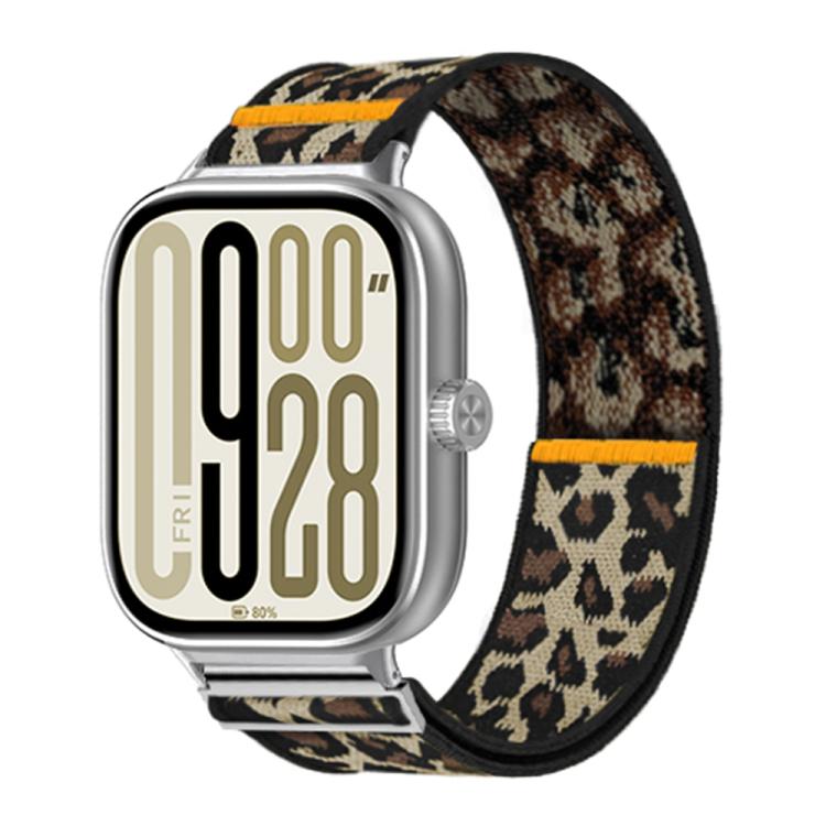 For Xiaomi Smart Band 9 Pro / Redmi Watch 5 Adjustable Single Loop Elastic Nylon Watch Band(Leopard Print) - free shipping - PMC TechLife - Order now!