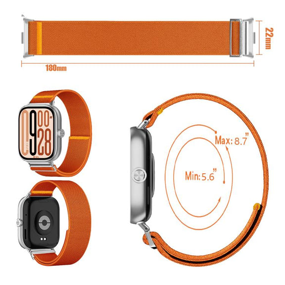 For Xiaomi Smart Band 9 Pro / Redmi Watch 5 Adjustable Single Loop Elastic Nylon Watch Band(Yellow)
