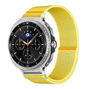 For Samsung Galaxy Watch8 / Watch8 Classic Adjustable Single Loop Elastic Nylon Watch Band(Yellow)