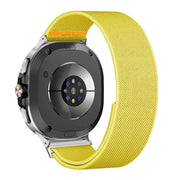 For Samsung Galaxy Watch8 / Watch8 Classic Adjustable Single Loop Elastic Nylon Watch Band(Yellow)