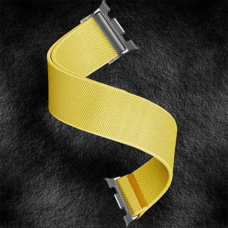 For Samsung Galaxy Watch8 / Watch8 Classic Adjustable Single Loop Elastic Nylon Watch Band(Yellow)