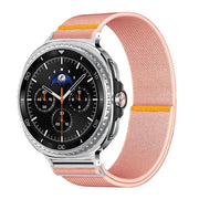 For Samsung Galaxy Watch8 / Watch8 Classic Adjustable Single Loop Elastic Nylon Watch Band(Pink)