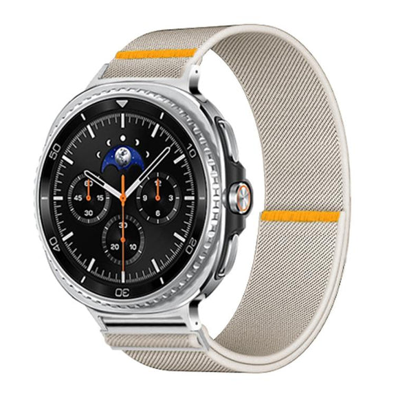 For Samsung Galaxy Watch8 / Watch8 Classic Adjustable Single Loop Elastic Nylon Watch Band(Starlight)