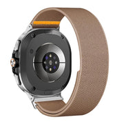 For Samsung Galaxy Watch8 / Watch8 Classic Adjustable Single Loop Elastic Nylon Watch Band(Milk Tea)