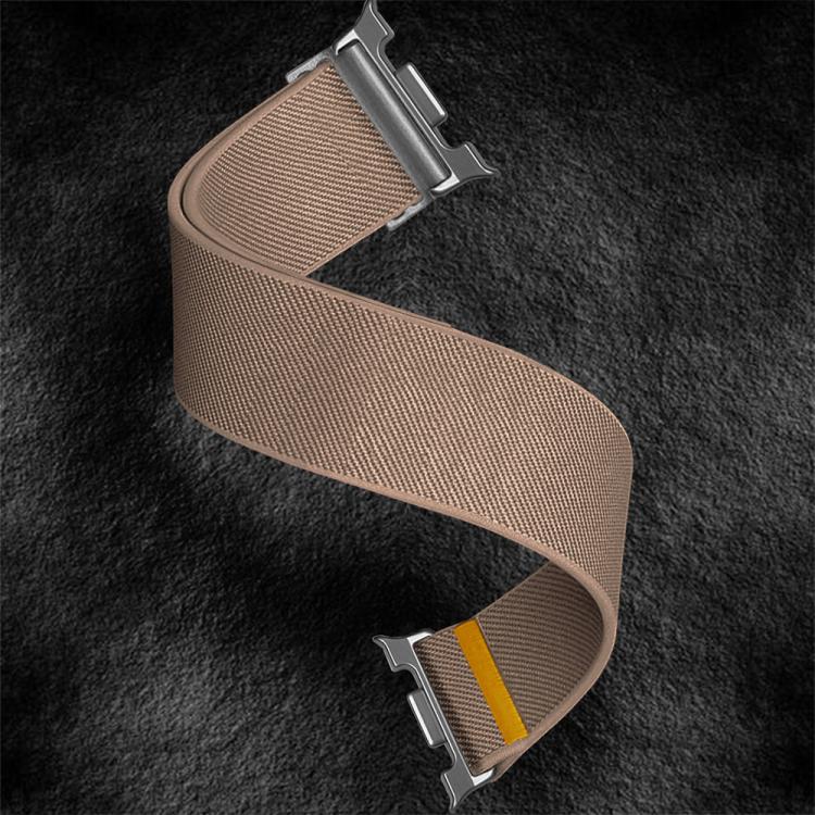 For Samsung Galaxy Watch8 / Watch8 Classic Adjustable Single Loop Elastic Nylon Watch Band(Milk Tea)