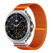 For Samsung Galaxy Watch8 / Watch8 Classic Adjustable Single Loop Elastic Nylon Watch Band(Orange)