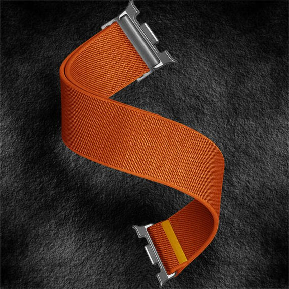 For Samsung Galaxy Watch8 / Watch8 Classic Adjustable Single Loop Elastic Nylon Watch Band(Orange)