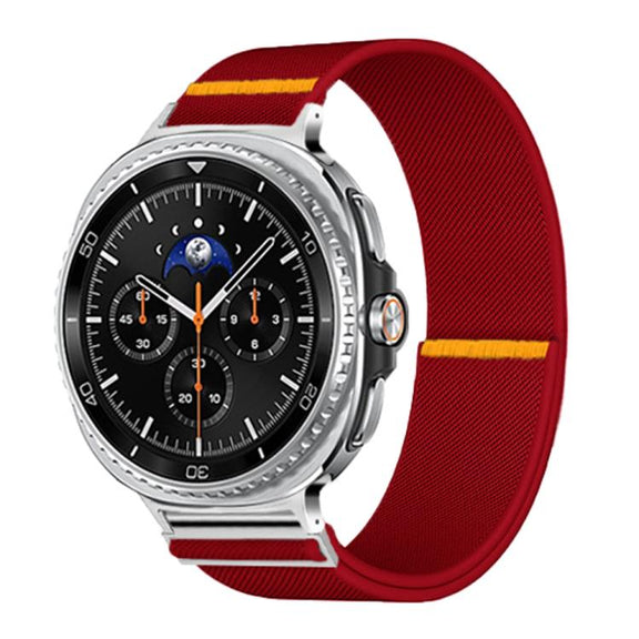 For Samsung Galaxy Watch8 / Watch8 Classic Adjustable Single Loop Elastic Nylon Watch Band(Red)