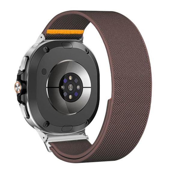 For Samsung Galaxy Watch8 / Watch8 Classic Adjustable Single Loop Elastic Nylon Watch Band(Smokey Purple)