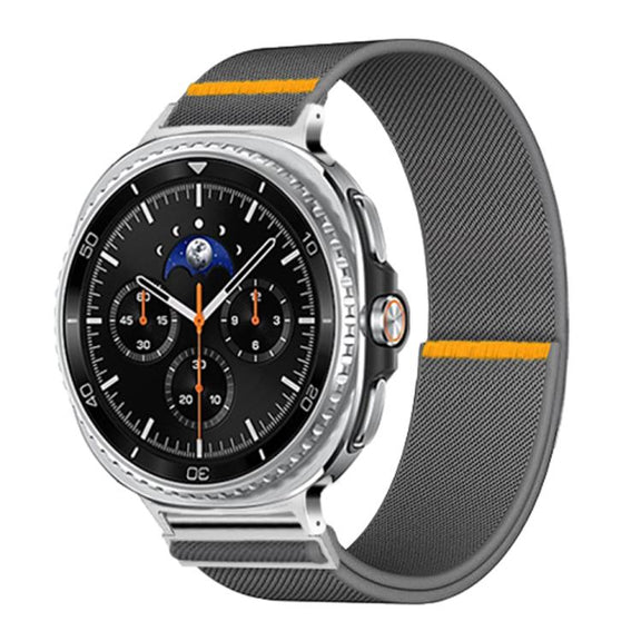For Samsung Galaxy Watch8 / Watch8 Classic Adjustable Single Loop Elastic Nylon Watch Band(Gray)