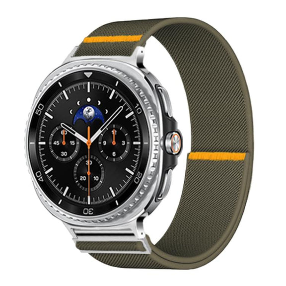 For Samsung Galaxy Watch8 / Watch8 Classic Adjustable Single Loop Elastic Nylon Watch Band(Army Green)