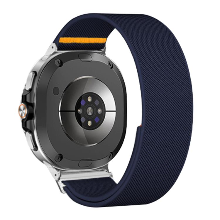 For Samsung Galaxy Watch8 / Watch8 Classic Adjustable Single Loop Elastic Nylon Watch Band(Dark Blue)