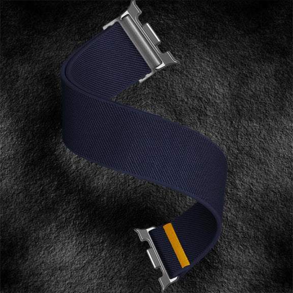 For Samsung Galaxy Watch8 / Watch8 Classic Adjustable Single Loop Elastic Nylon Watch Band(Dark Blue)