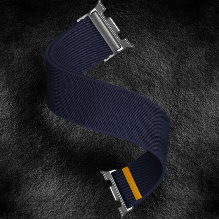 For Samsung Galaxy Watch8 / Watch8 Classic Adjustable Single Loop Elastic Nylon Watch Band(Dark Blue)