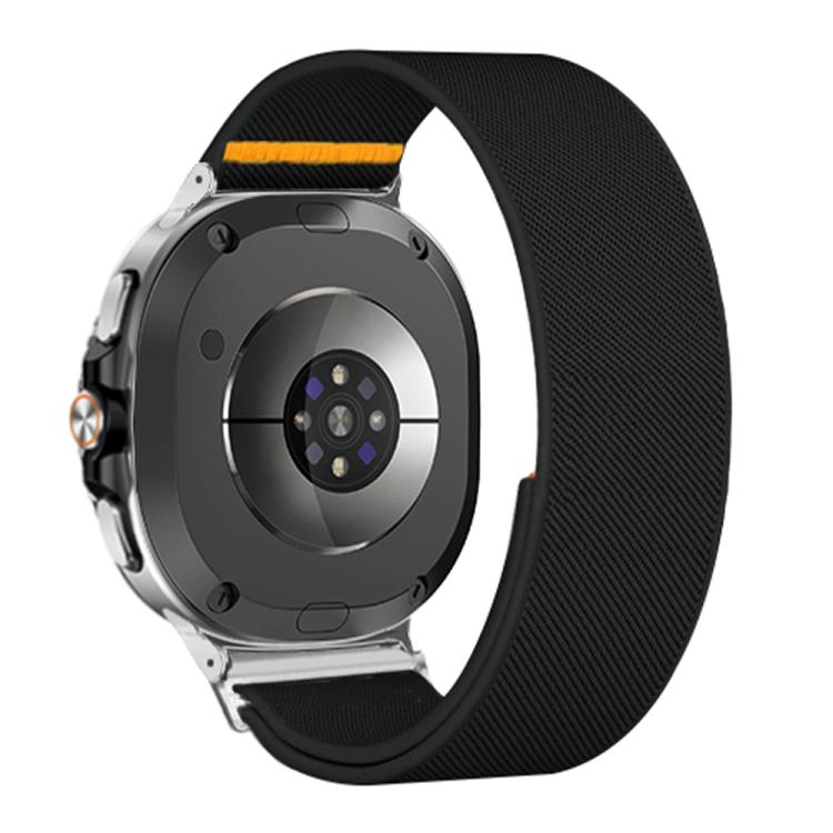 For Samsung Galaxy Watch8 / Watch8 Classic Adjustable Single Loop Elastic Nylon Watch Band(Black)