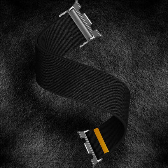 For Samsung Galaxy Watch8 / Watch8 Classic Adjustable Single Loop Elastic Nylon Watch Band(Black)